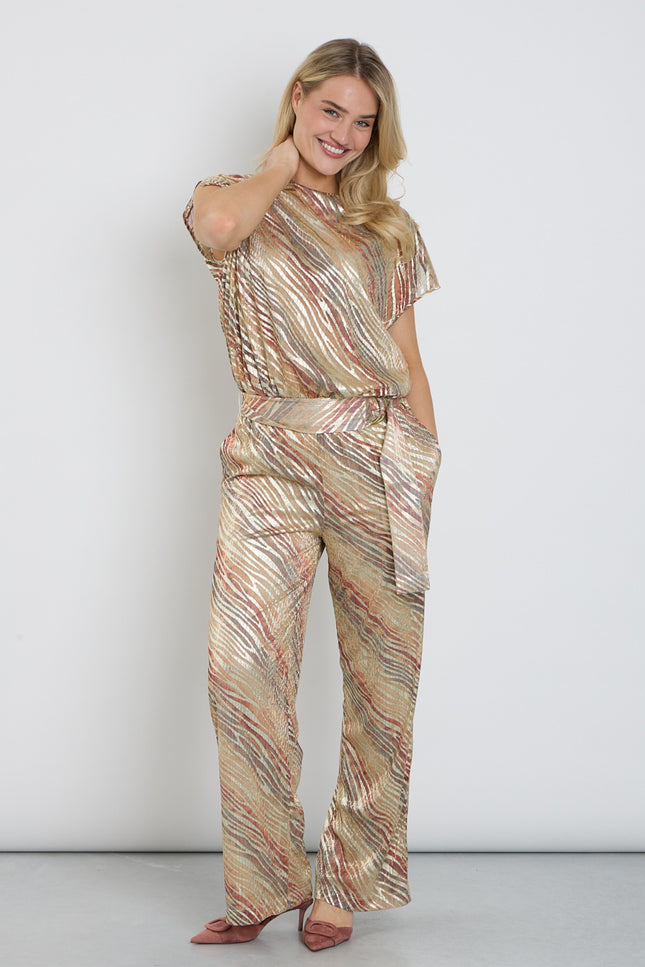K-design Jumpsuit Met Lurex C250-P078 Stretchshop.nl