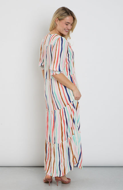 K-design Jurk Maxi Met Design C152-P111 Stretchshop.nl