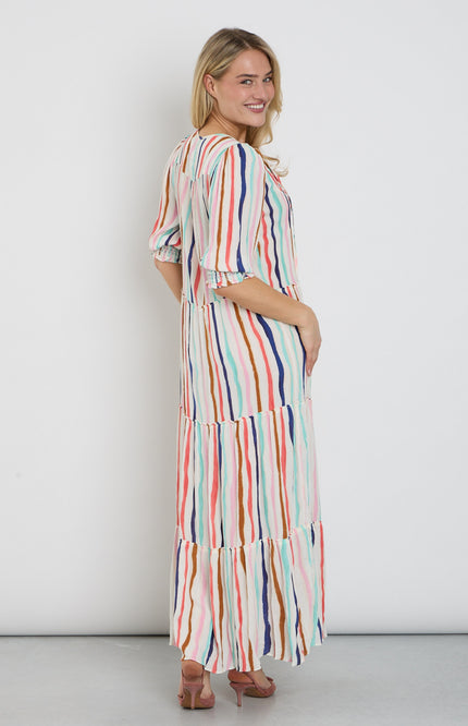 K-design Jurk Maxi Met Design C152-P111 Stretchshop.nl