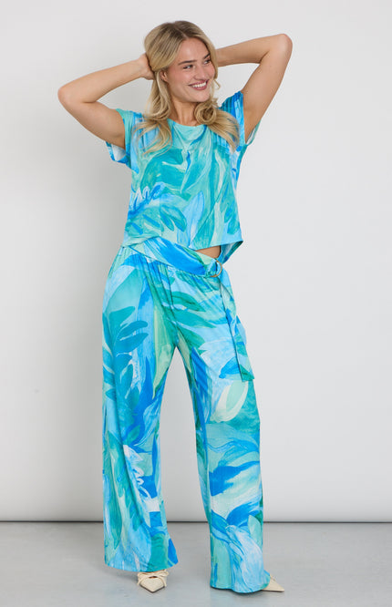 K-design Jumpsuit Met Bloemen Design C308-P102 Stretchshop.nl