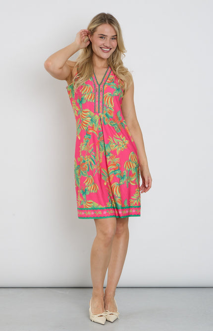 K-design Jurk Mouwloos Met Design C400-P132 Stretchshop.nl