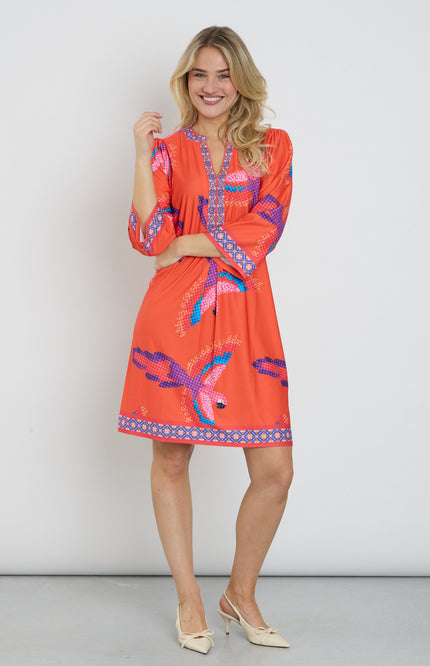 K-design Jurk Met Design C405-P140 Stretchshop.nl