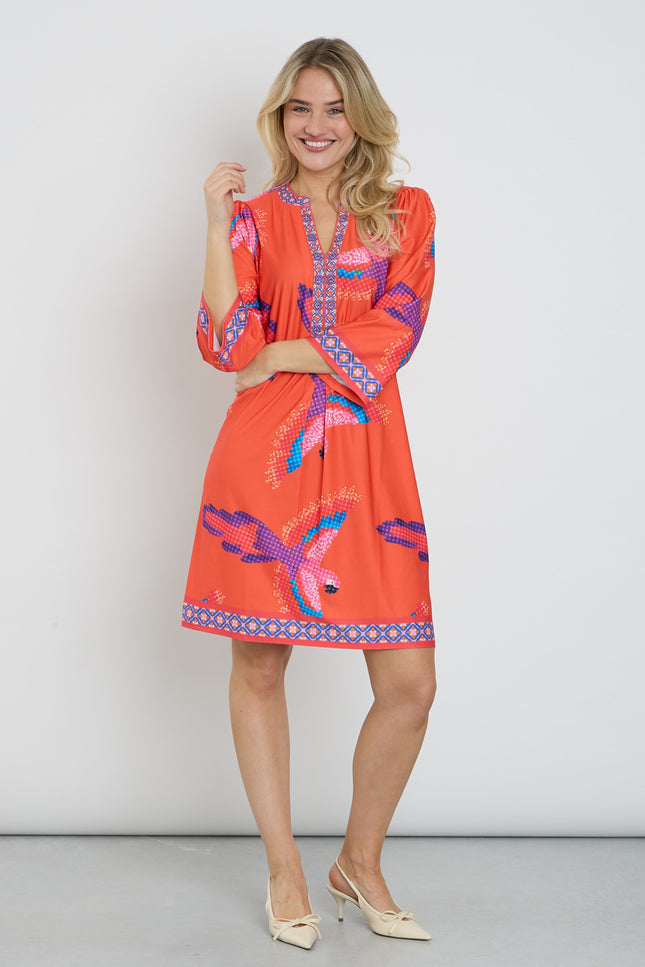 K-design Jurk Met Design C405-P140 Stretchshop.nl