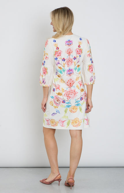 K-design Jurk Met Design C408-P134 Stretchshop.nl