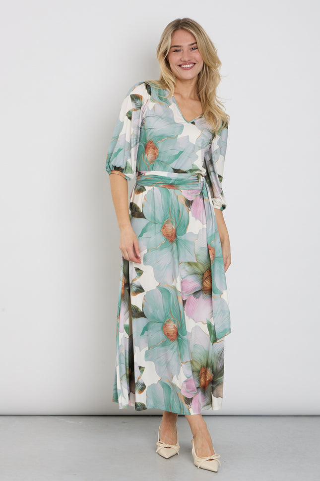 K-design Jurk Maxi Met Design C111-P114 Stretchshop.nl