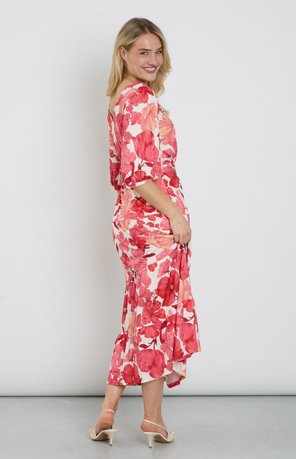 K-design Jurk Maxi Met Design C114-P123 Stretchshop.nl