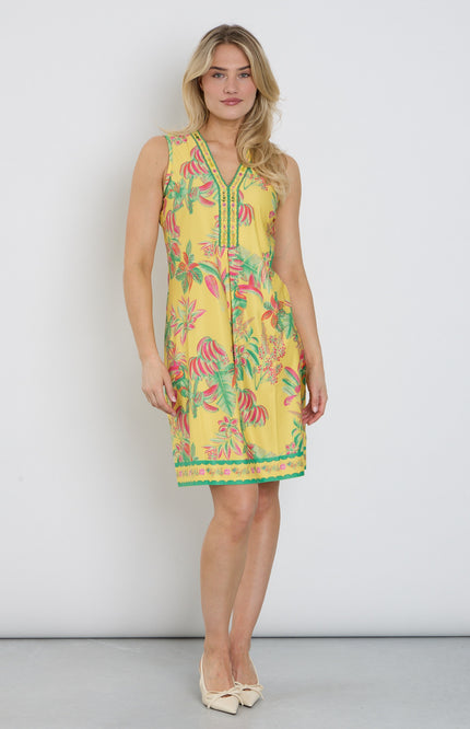 K-design Jurk Mouwloos Met Design C400-P138 Stretchshop.nl