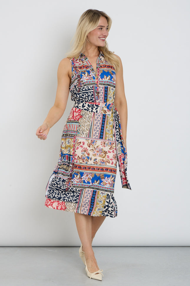 K-design Jurk Midi Met Design C318-P092 Stretchshop.nl