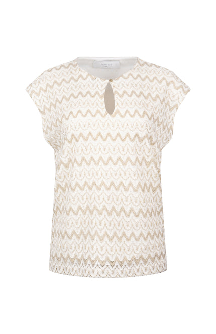 Nukus Top Fallon Offwhite Gold NKS01177 Stretchshop.nl