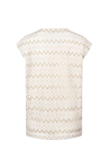 Nukus Top Fallon Offwhite Gold NKS01177 Stretchshop.nl