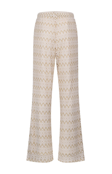 Nukus Broek Vajenne Offwhite Gold NKS09093 Stretchshop.nl
