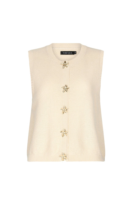 Ydence Top Knitted Mona Ecru Stretchshop.nl