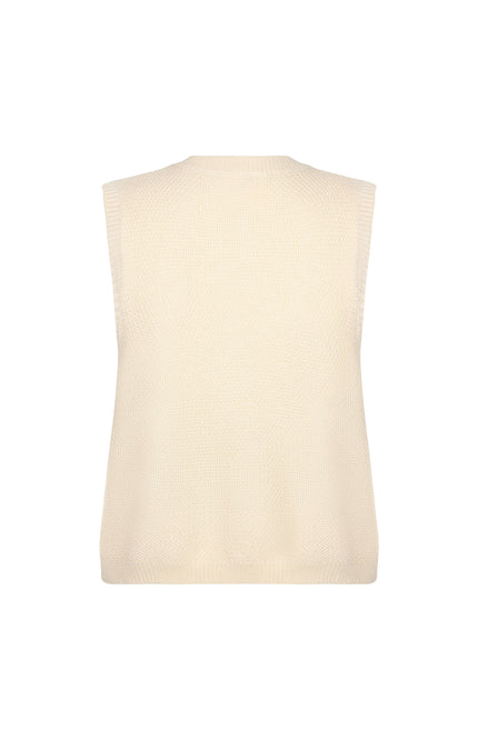 Ydence Top Knitted Mona Ecru Stretchshop.nl