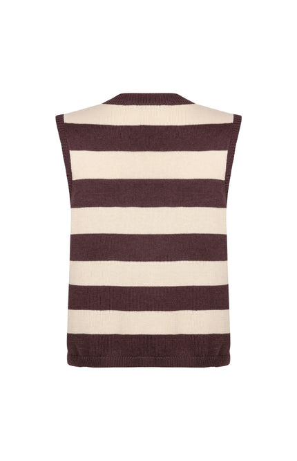 Ydence Top Knitted Judith Brown Ecru Stretchshop.nl