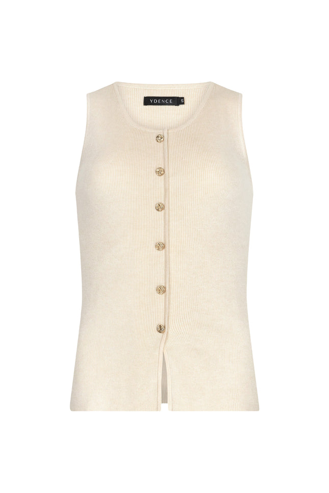 Ydence Top Knitted Saar Ecru Stretchshop.nl