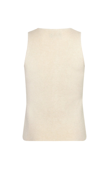 Ydence Top Knitted Saar Ecru Stretchshop.nl