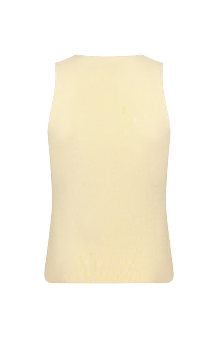 Ydence Top Knitted Saar Soft Yellow Stretchshop.nl