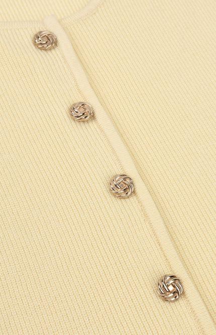 Ydence Top Knitted Saar Soft Yellow Stretchshop.nl