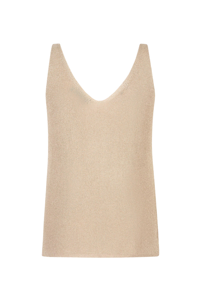 Ydence Top Knitted Lux Beige Stretchshop.nl
