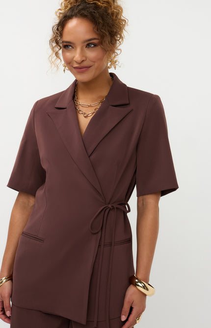 Ydence Blazer Lucille Dark Brown Stretchshop.nl