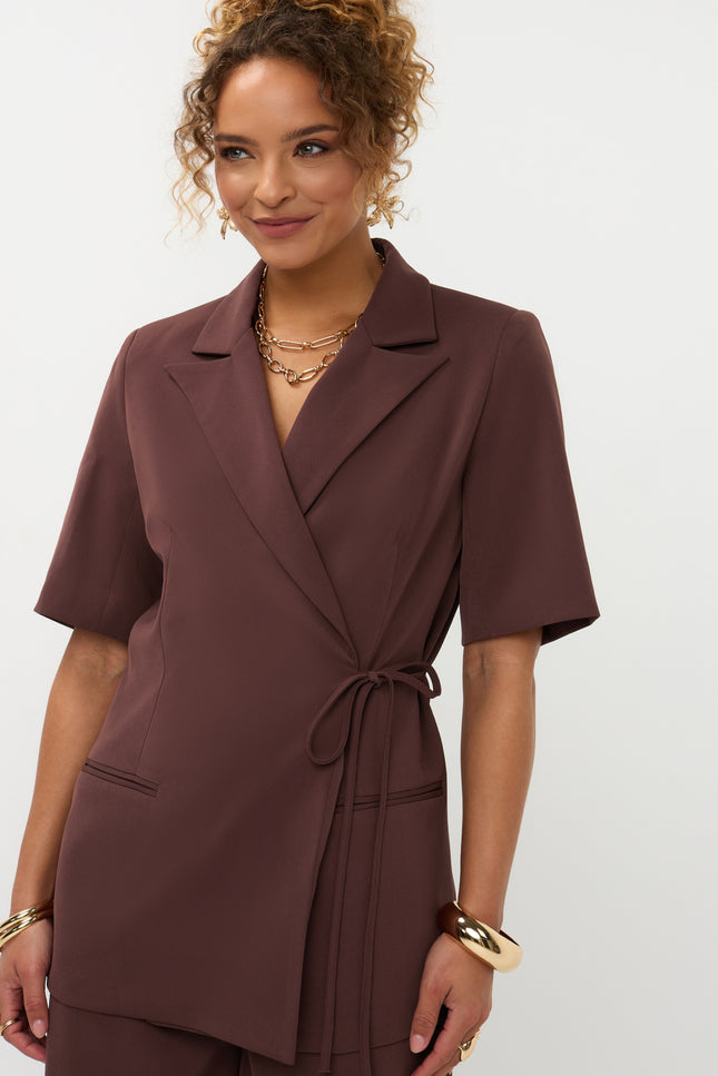 Ydence Blazer Lucille Dark Brown Stretchshop.nl
