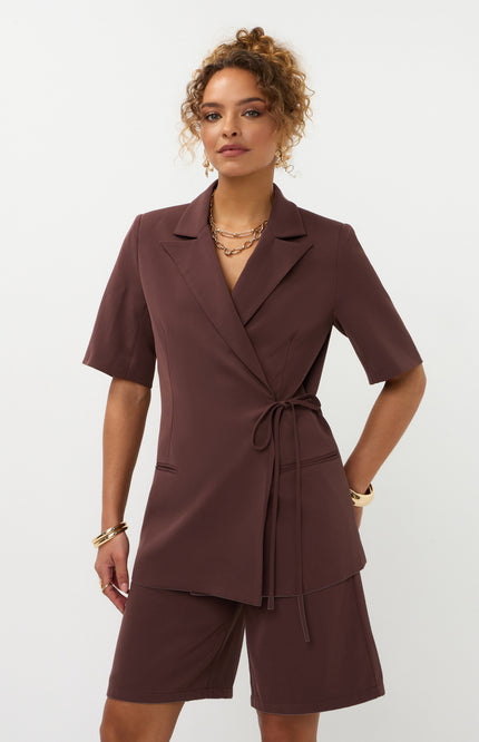 Ydence Blazer Lucille Dark Brown Stretchshop.nl