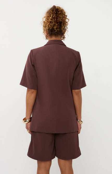 Ydence Blazer Lucille Dark Brown Stretchshop.nl