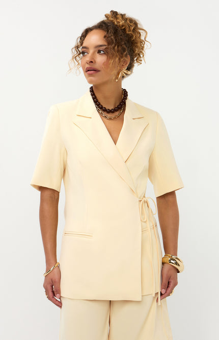 Ydence Blazer Lucille Soft Yellow Stretchshop.nl