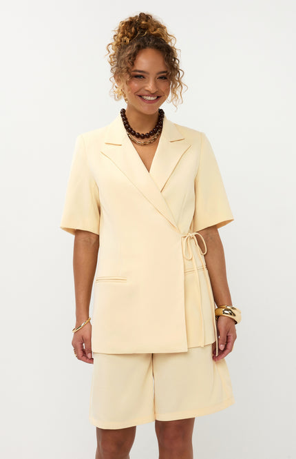 Ydence Blazer Lucille Soft Yellow Stretchshop.nl