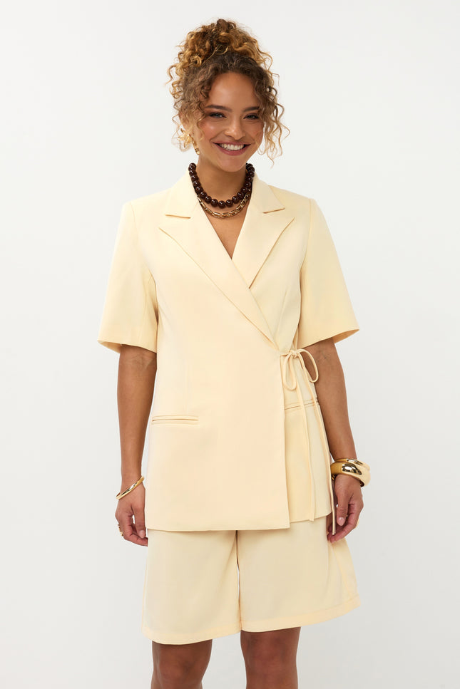 Ydence Blazer Lucille Soft Yellow Stretchshop.nl
