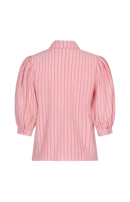 Ydence Blouse Annabella Pink Stripe Stretchshop.nl