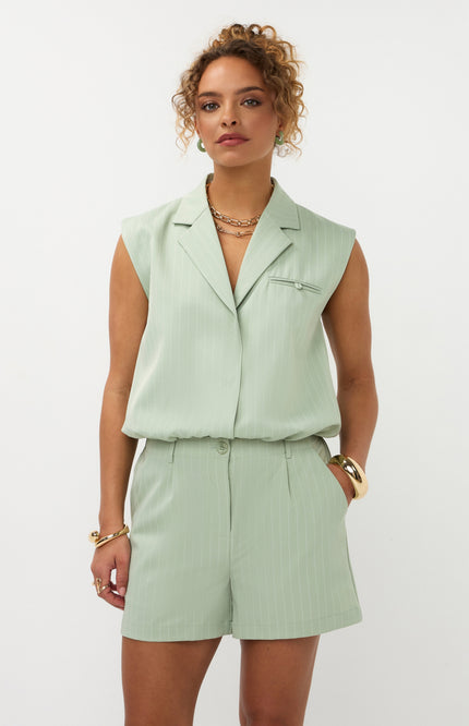Ydence Short Sibel Sage Green Stretchshop.nl