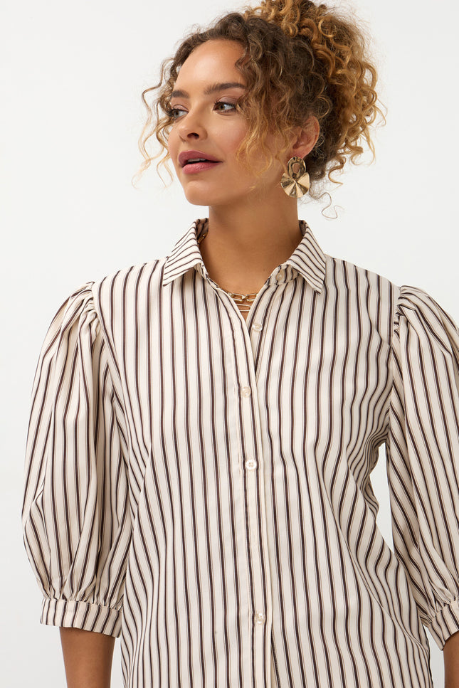 Ydence Blouse Bobbie Brown Stripe Stretchshop.nl