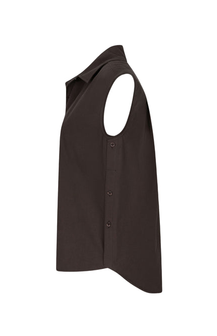 Ydence Blouse Sabrina Dark Brown Stretchshop.nl