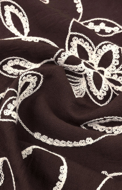 Ydence Jurk Saphira Dark Brown Stretchshop.nl
