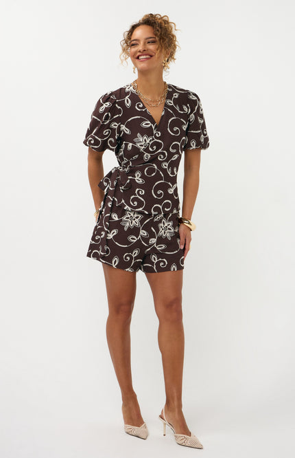 Ydence Short Zoey Dark Brown Stretchshop.nl
