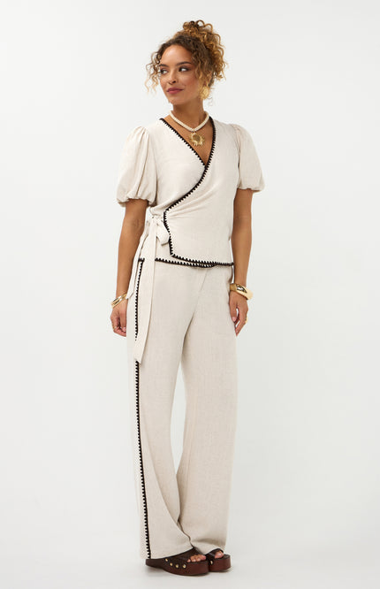 Ydence Broek Kaya Ecru Stretchshop.nl