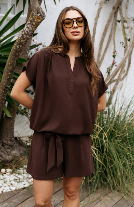 &Co woman Short Liara Chocolate PA461 Stretchshop.nl