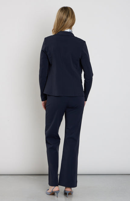 Mi Piace Heavy Travel Broek Flared Navy 202136 Stretchshop.nl
