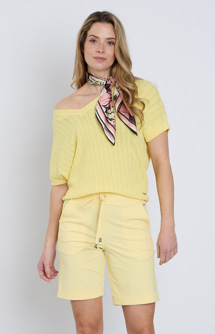Mi Piace Travel Top Ajour Lemon Yellow 202848 Stretchshop.nl