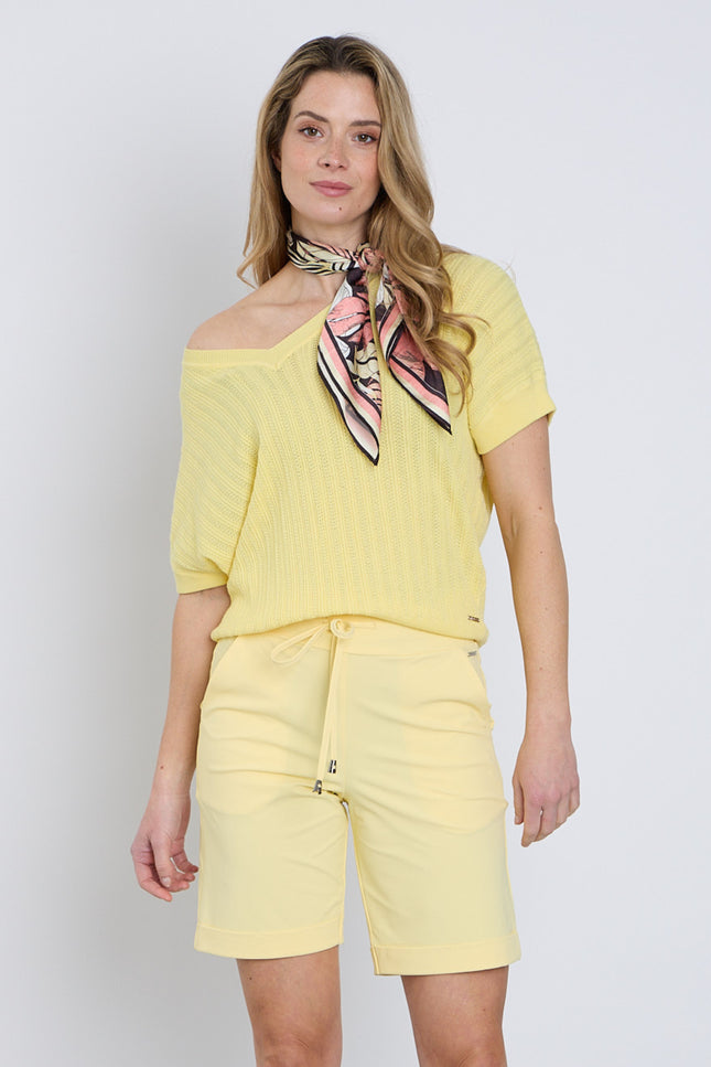 Mi Piace Travel Top Ajour Lemon Yellow 202848 Stretchshop.nl