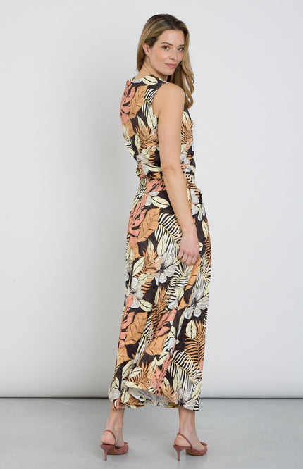 Mi Piace Travel Rok Botanical Print Espresso 202123 Stretchshop.nl
