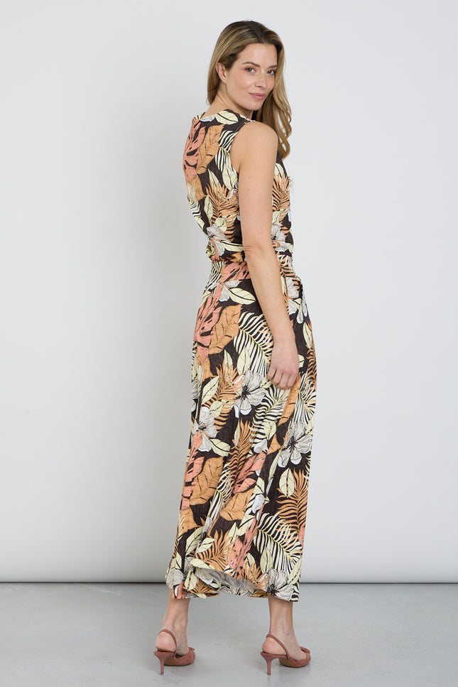 Mi Piace Travel Rok Botanical Print Espresso 202123 Stretchshop.nl