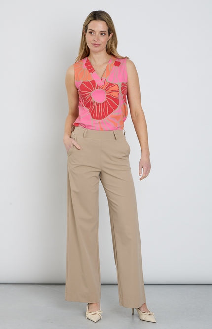 Mi Piace Travel Broek Wide Latte 202831 Stretchshop.nl