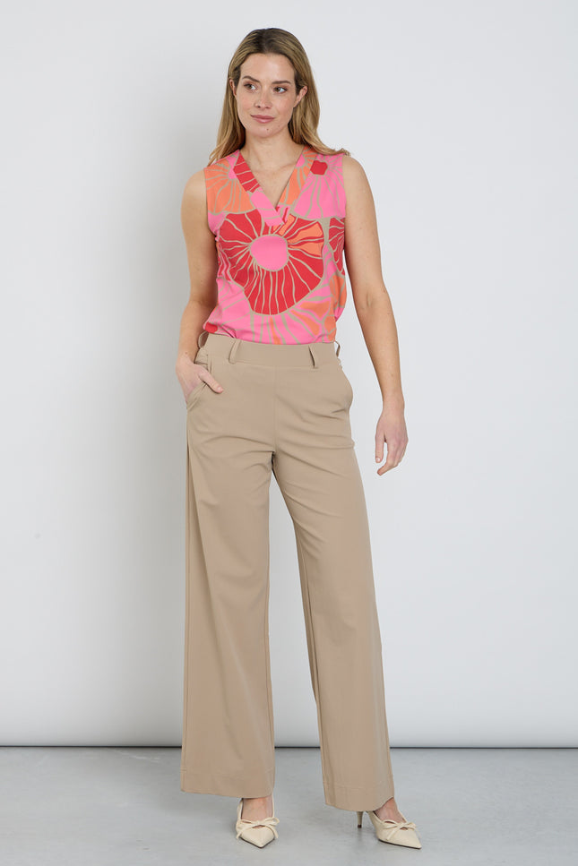 Mi Piace Travel Broek Wide Latte 202831 Stretchshop.nl