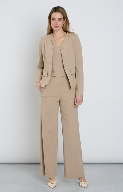 Mi Piace Travel Broek Wide Latte 202831 Stretchshop.nl