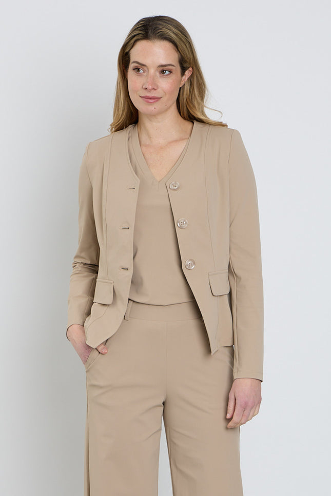 Mi Piace Travel Blazer Latte 202824 Stretchshop.nl