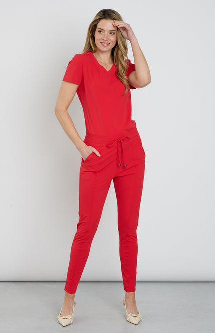 Mi Piace Travel Broek Red 202016 Stretchshop.nl