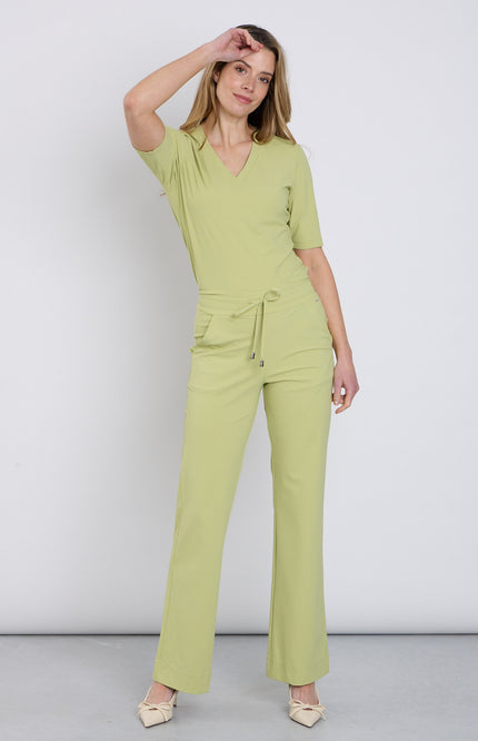 Mi Piace Travel Broek Flared Sweet Pea 202089 Stretchshop.nl