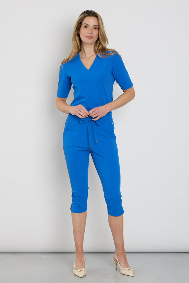Mi Piace Travel Broek Capri Nautic Blue 202820 Stretchshop.nl